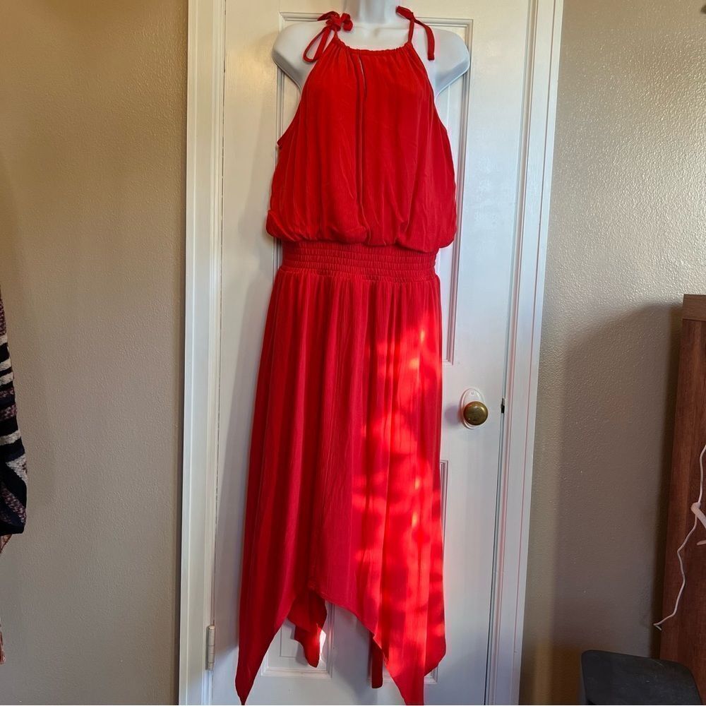 Maurices Red Halter Maxi Dress - Picture 2 of 11
